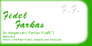 fidel farkas business card